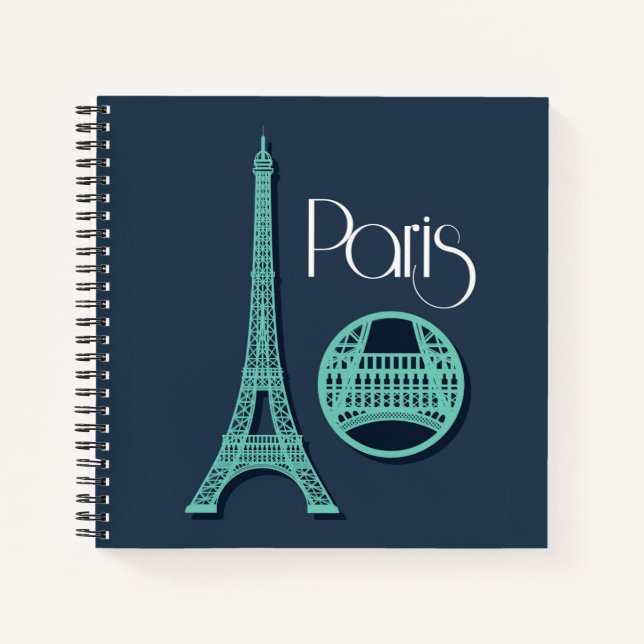 Paris Teal Notebook (Front)