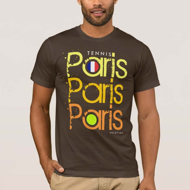 Paris Tennis French Open BrownT-Shirt T-Shirt (Front)