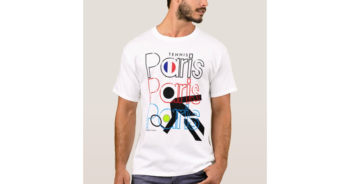 Paris Tennis French Open Flag TShirt Zazzle
