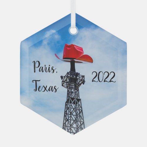 Paris Texas _ Red Cowboy Hat Ornament