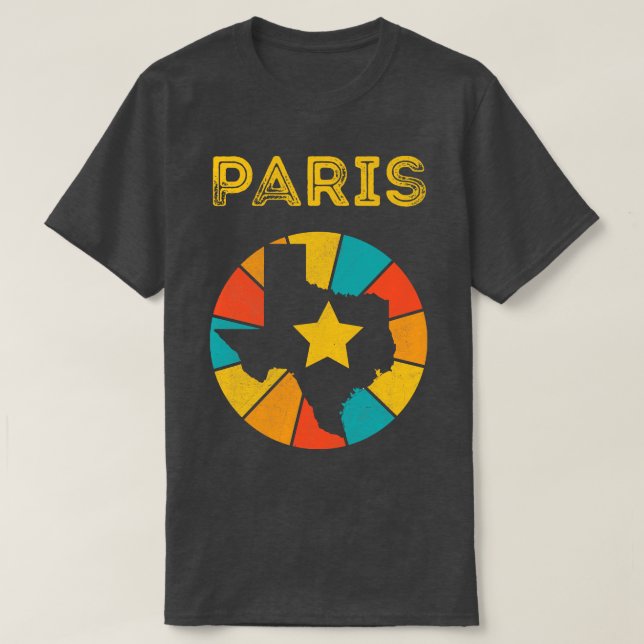 Paris Texas Vintage Distressed Souvenir 1 T-Shirt (Design Front)