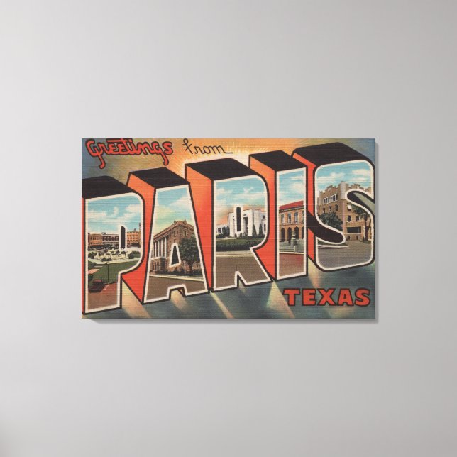 Paris, TexasLarge Letter ScenesParis, TX Canvas Print (Front)