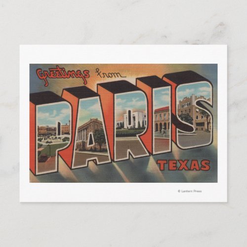 Paris TexasLarge Letter ScenesParis TX Postcard