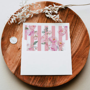 Paris theme black pink Eiffel Tower wedding Envelope Liner