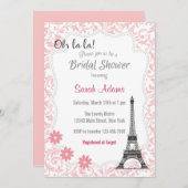 Paris Theme Bridal Shower Invitation (Front/Back)