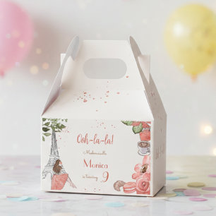 Paris theme french birthday party favor boxes