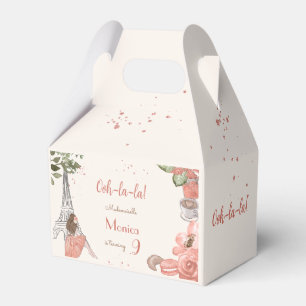 Paris theme french birthday party favor boxes