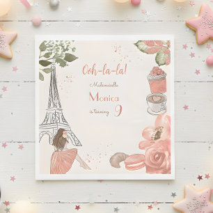 Paris theme french birthday party napkins