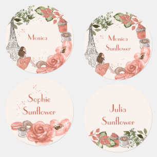 Paris theme french rose clothing label