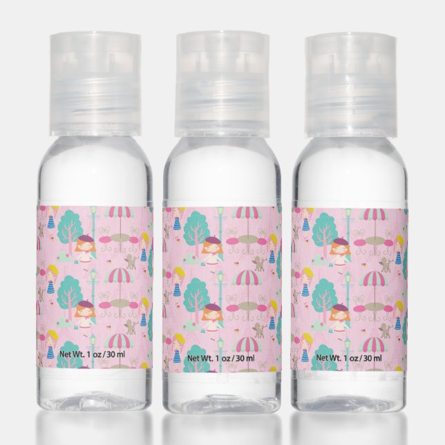 Paris Theme Pink Girly Cute Simple Fun Hand Sanitizer (Set)