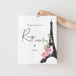 Paris theme script leave your recipe card here poster