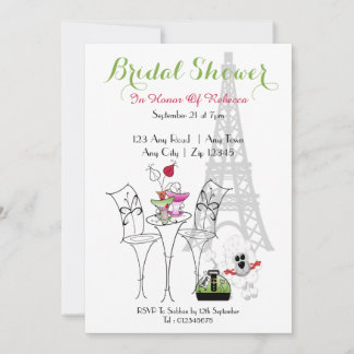 Paris Themed Bridal Shower Invitation