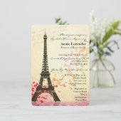 Paris Themed Bridal Shower Invitation template (Standing Front)