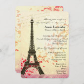 Paris Themed Bridal Shower Invitation template (Front/Back)