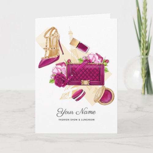 Paris Themed Glam Fashion Show Invitation