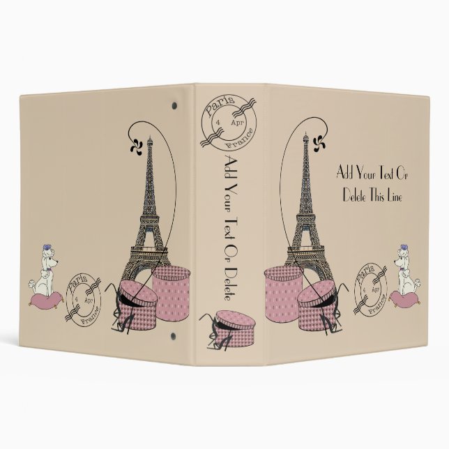 Paris Themed Keepsake Album Binder (Background)