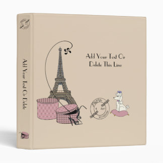 Paris Themed Keepsake One Inch Binder