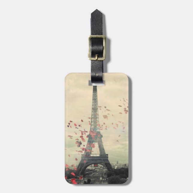 Paris Themed Luggage Tag (Front Vertical)