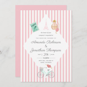 Paris Themed Wedding Shower Party Invitation
