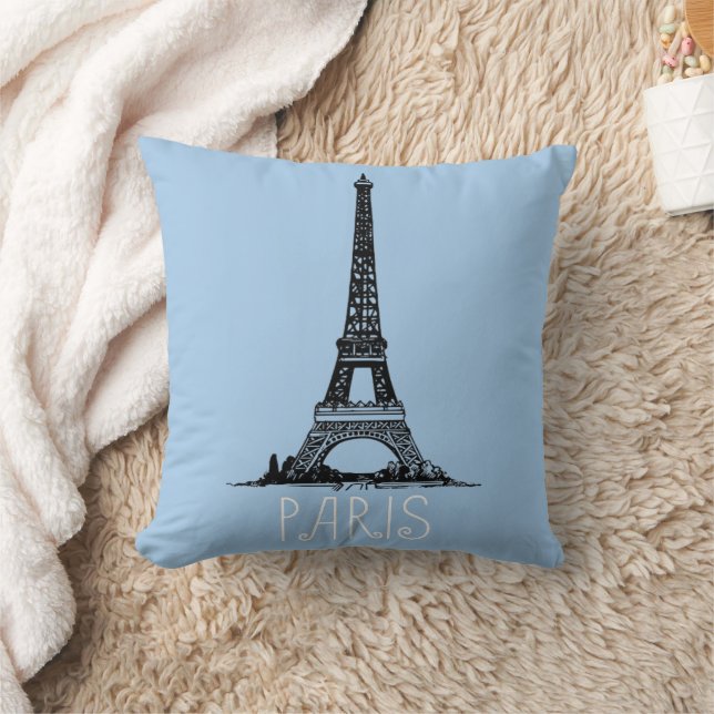 Paris Throw Pillow (Blanket)