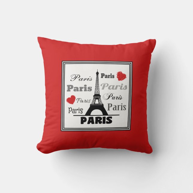 Paris Throw Pillow (Front)