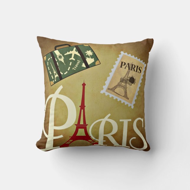 Paris Throw Pillow (Front)