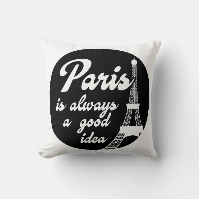 Paris Throw Pillow (Front)