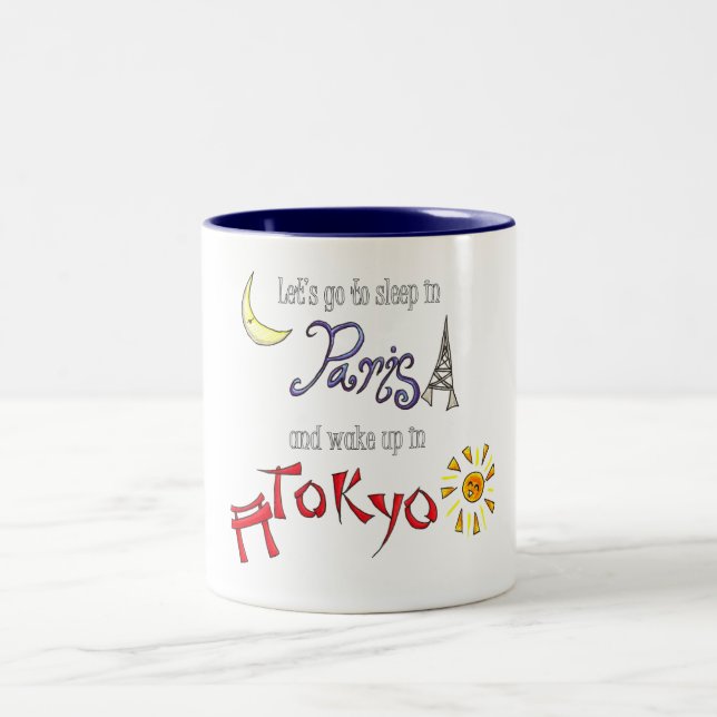 Paris Tokyo Two-Tone Coffee Mug (Center)