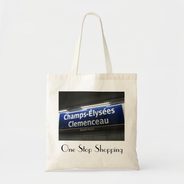 Paris Tote Bag, Caption: One Stop Shopping Bag (Front)