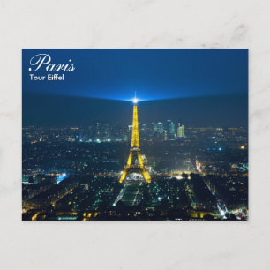 Paris - Tour Eiffel at night postcard