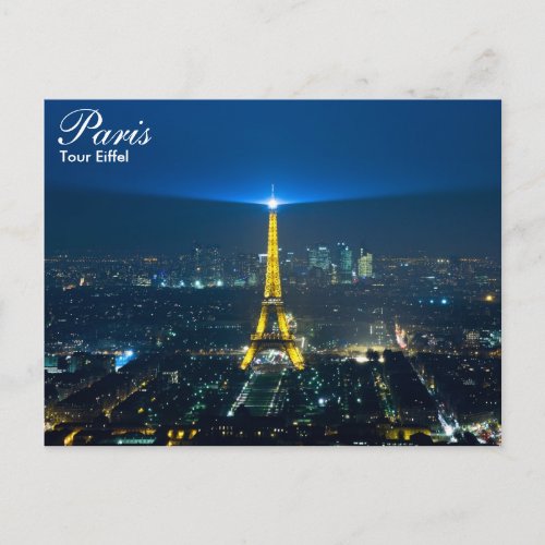 Paris _ Tour Eiffel at night postcard