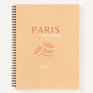 Paris Travel Art Pastel Art  Notebook