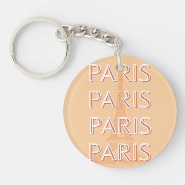 Paris, Travel Art, Pastel Travel Art Keychain (Front)