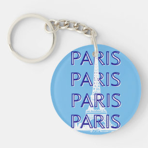 Paris Travel Art, Travel Art, Preppy Art, Blue Keychain