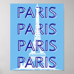 Paris Travel Art, Travel Art, Preppy Art, Blue Poster