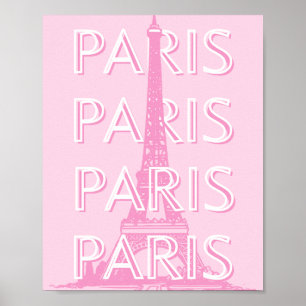 Paris Travel Art, Travel Art, Preppy Art, Pink Poster