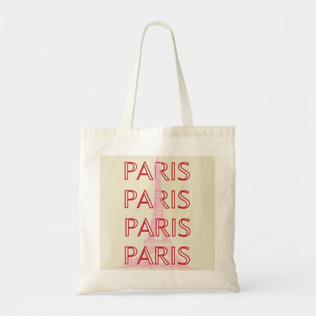 Paris Travel Art, Travel Art, Preppy, Minimalist Tote Bag (Front)