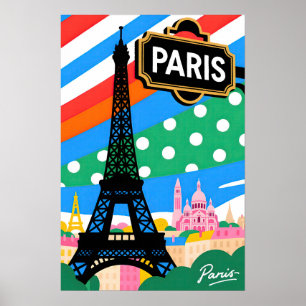 Paris Travel   Pop Art Poster