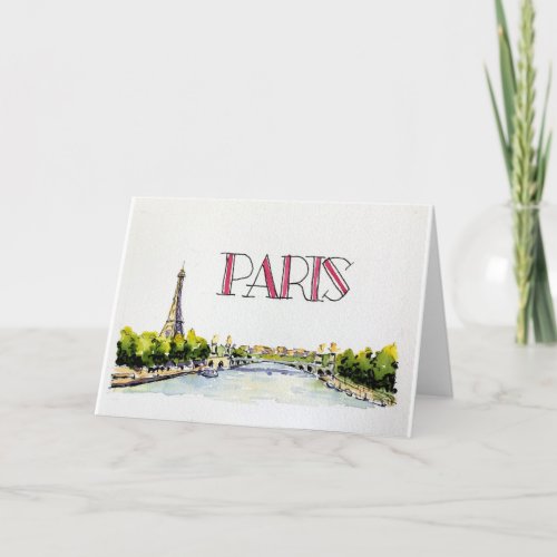 Paris Travel Postcard__Greeting Card
