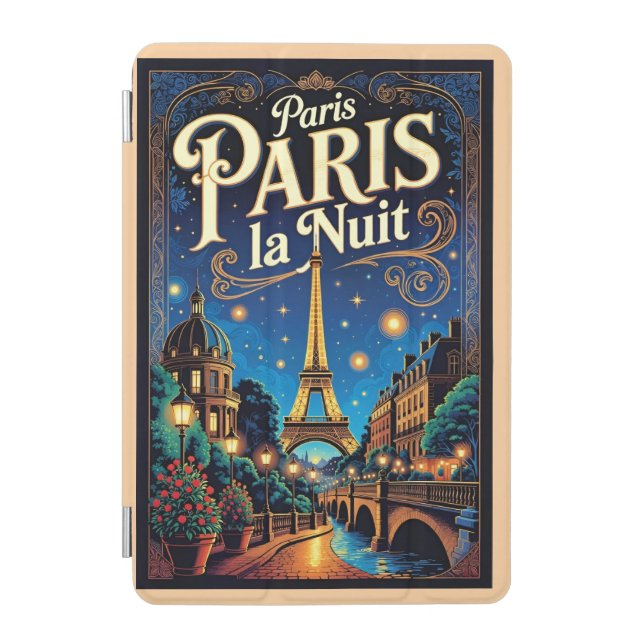 Paris Travel Poster,  iPad Mini Cover (Front)