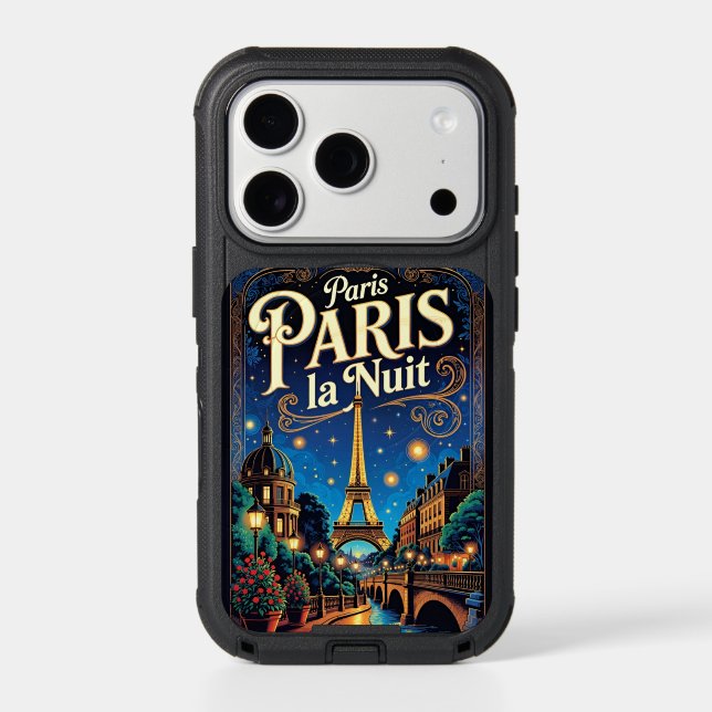 Paris Travel Poster,  Otterbox iPhone Case (Back)