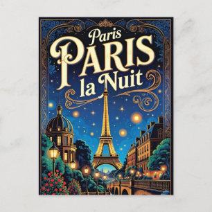 Paris Travel Poster, Postcard
