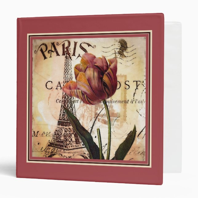 Paris tulip 3 ring binder (Front/Inside)