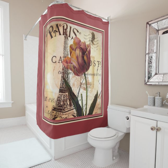 Paris tulip shower curtain (In Situ)