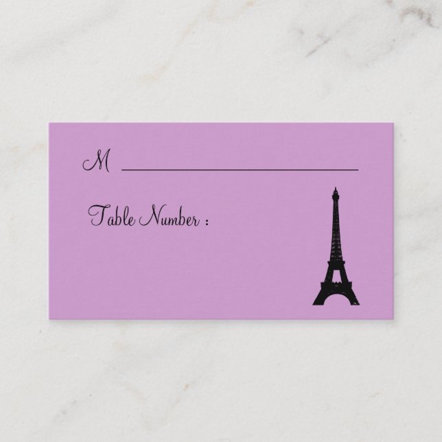 Paris Twinkles Place Cards (Front)