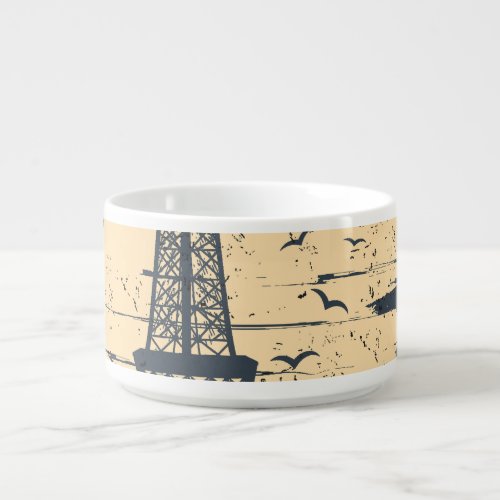 Paris typography abstract Eiffel poster Bowl