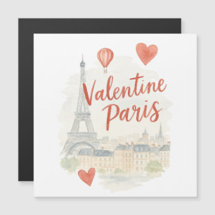 Paris Valentine Watercolor  – Eiffel Tower Love 