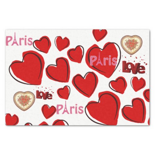 Paris Valentines Day Tissue Paper