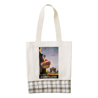 Paris via Constellation Zazzle HEART Tote Bag