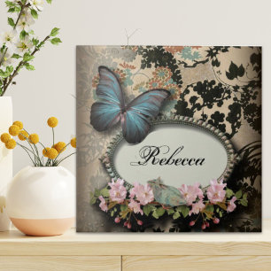 Paris victorian floral french butterfly ceramic tile
